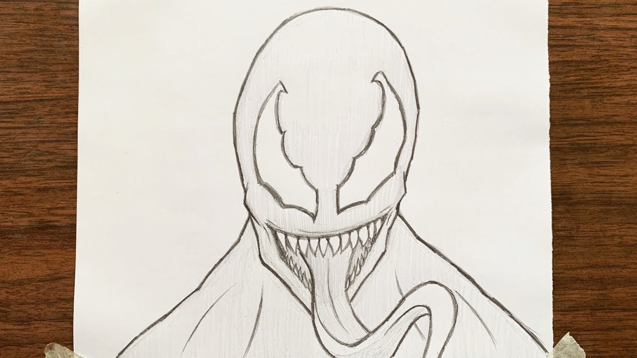 Como Desenhar o Venom Passo a Passo | Desenho Fácil Para Iniciantes ...