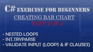 C# How to Program: Creating Bar Chart Using C# Nested Loops and If Statements - PART 2 of 2