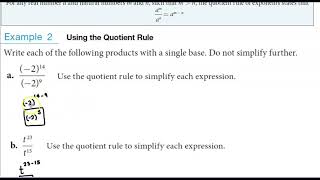 Math 10 1.2 Example 2 Using the Quotient Rule