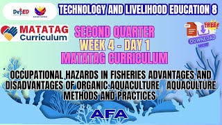 TLE 8 SECOND QUARTER WEEK 4 – Day 1 Matatag curriculum #MatatagCurriculum #TLE8 #Week4Day1 #AFA
