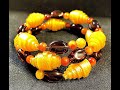 Amber Beaded Bracelet - Polymer Clay Beads