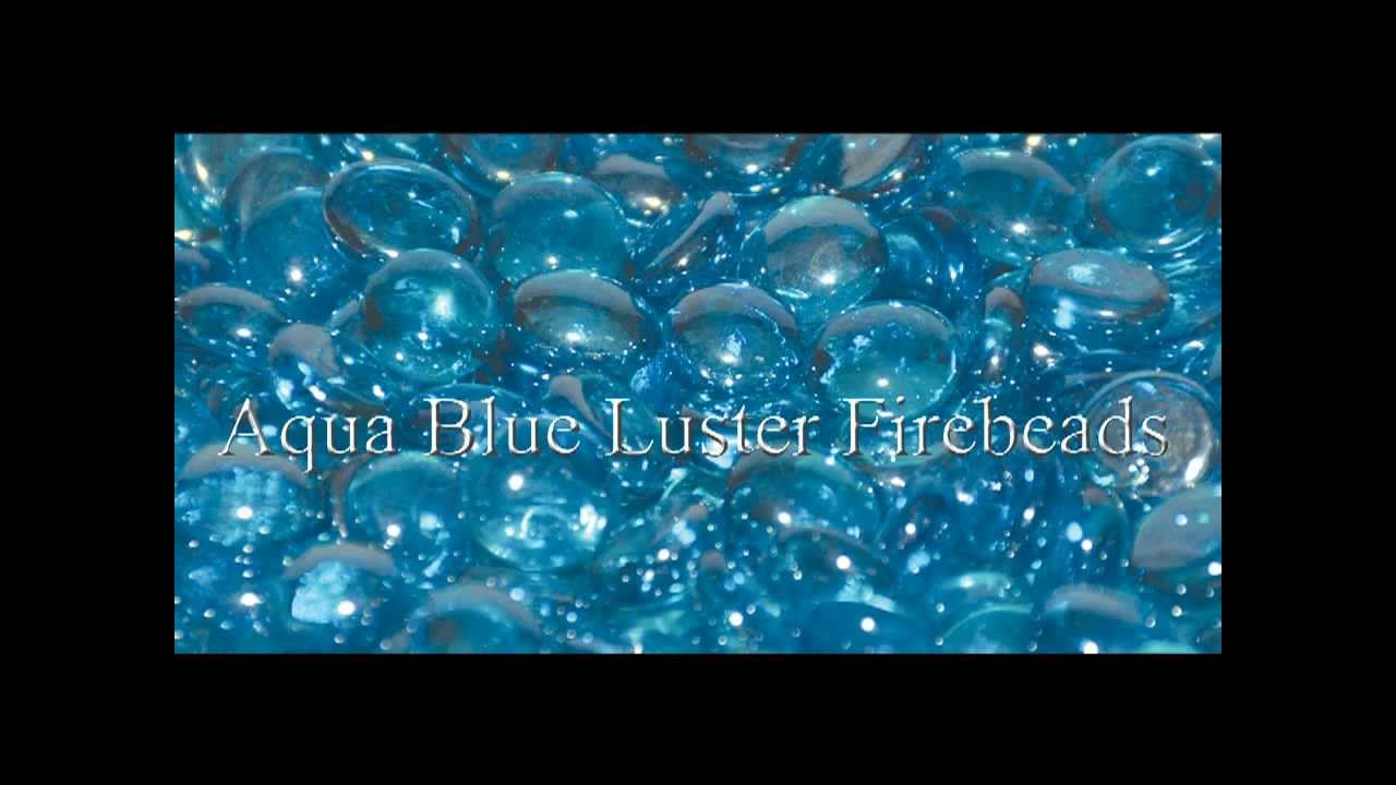 Fire Pit Glass - Aqua Blue Luster Firebeads