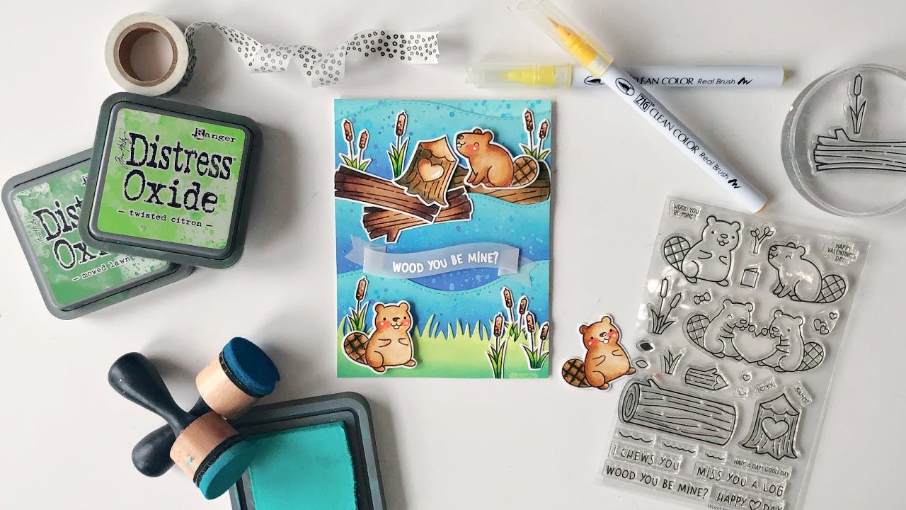 Lawn Fawn Wood You Be Mine? Card