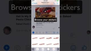 #stickers in Facebook Messenger screenshot 1