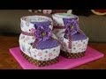 Diaper Cake Baby Booties (How To Make)