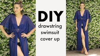 DIY: Drawstring Swimsuit Cover Up (NO PATTERN!) - By Orly Shani