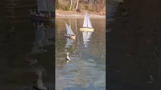 rc boat, maquette, voiler, dans les alpes