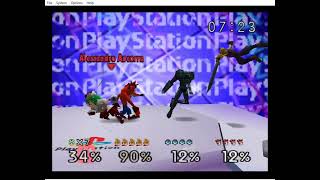 Smash Remix Project Galleon - Crash vs Dark Samus vs Cloud vs Marina