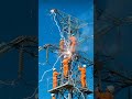 Electrical Tower CRUMBLES During Build! ⚠️ #shorts #shortvideo #viralvideo