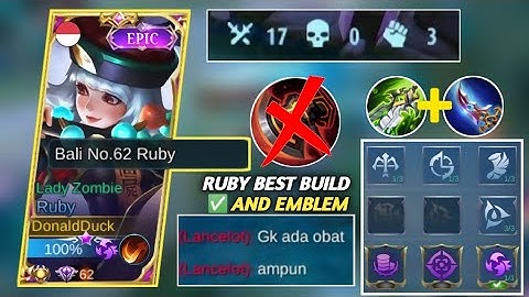 INI YANG KALIAN CARI !! BUILD RUBY DAMAGE 1 HIT TERBARU 2022 PALING SAKIT😱