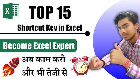 MS EXCEL SHORTCUT KEYS Part 1 in Hindi