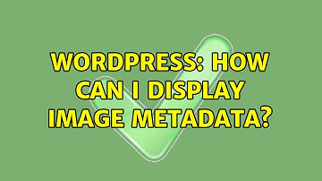 Wordpress: How can I display image metadata?