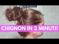 Chignon SUPER VELOCE in DUE MINUTI | Tutorial chignon spettinato