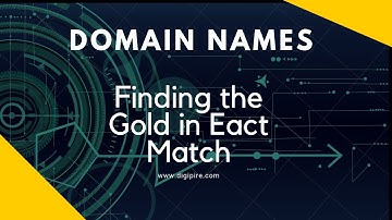 Domain Names:  Finding the Gold in Exact Match