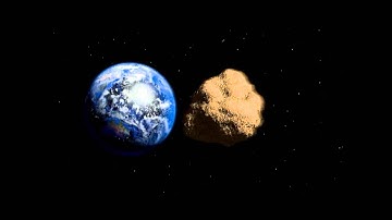 Blender Animation-Earth and an Asteroid