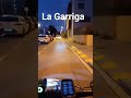 Cruzando el pueblo de la garriga en bici