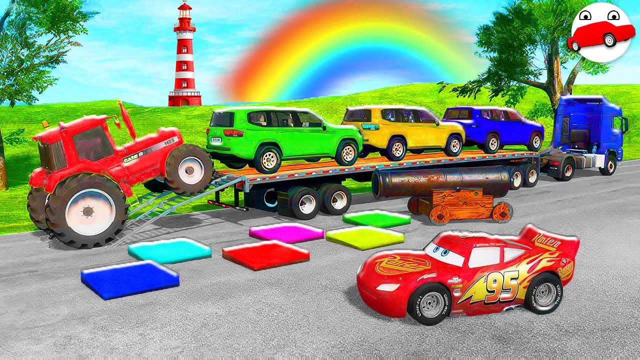 Truck + Trailer vs Speed Bumps | Physics Gone Wrong (BeamNG) #21 💢