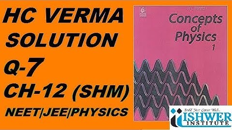 H C Verma - SOLUTION - Chapter 12 - QUESTION 7 - ( Q 7 ) - SIMPLE HARMONIC MOTION (SHM) #ISHWER