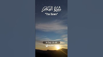 Surah Al-Fajr (The Dawn) 23-30: Arabic Audio Translation HD | سورة الفجر