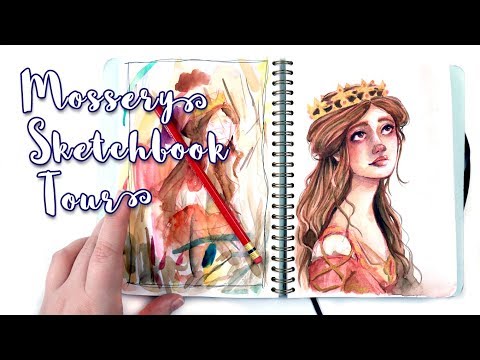 My Finished Sketchbook! Chatty Mossery & Co Sketchbook Tour - MissKerrieJ -