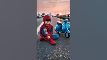 Spider-Man falls off a Vespa motorbike #avengers​ #ironman​ #sirenhead​ #shorts​