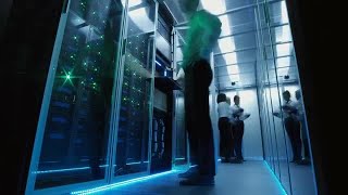 IT Workers In Server Room Stock Video