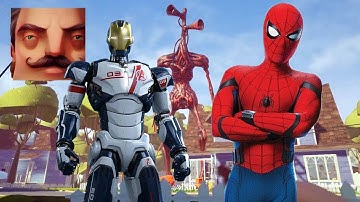 Hello Neighbor - My New Neighbor Iron Man Legion History Gameplay Walkthrough