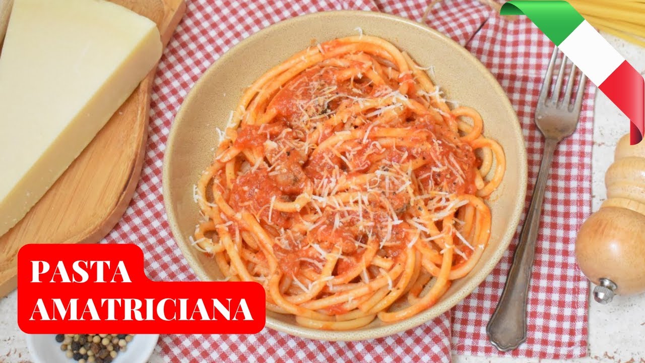 Włoska "PASTA AMATRICIANA" tradycyjny przepis z Rzymu 🍝🌶️ Włochy od