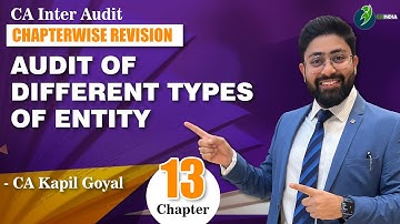 AUDIT OF DIFFERENT TYPES OF ENTITY | CA INTER AUDIT REVISION | BEST VIDEO 100% COVERAGE