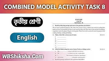 Class 3 English Model Activity Task Part 8 Combined October 2021 | PDF Download | @WBShiksha