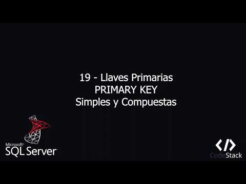 Video: ¿Cómo creo una clave principal de columna en SQL Server?