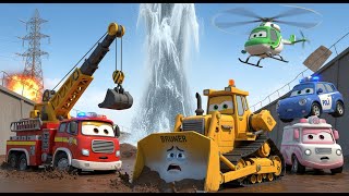 Bruners Secret Pipemive Flood Rescue Robocar Poli Kids Cartoons