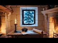 Castle Study — 1 Hour Night Cozy Winter Ambience