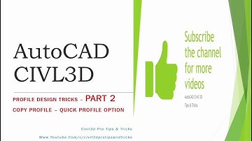 Civil 3D - Profile Design - Copy Profile - 2