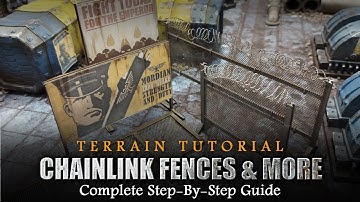 Warhammer Worlds Terrain Tutorial CHAIN LINK FENCE, POSTERS AND WALKWAYS