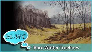 Painting a Bare Treeline in Watercolor