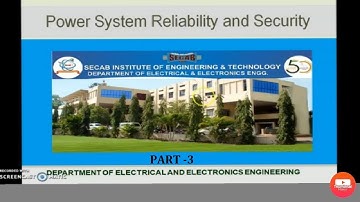 Power System Reliability and Security Part 3