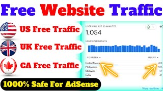 How To Get Traffic To Your Website | Free Website Traffic From US, UK, CA, 100% Safe For AdSense screenshot 3