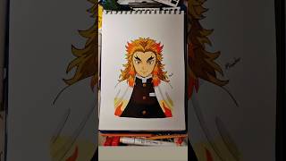 Saitama ft. Kyojuro Rengoku - Demon slayer 🔥 🔥💀🗿 #drawing #anime #animedrawing #kyojurorengoku #art