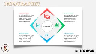 4-Step Infographic Presentation Template Design on PowerPoint I 2023