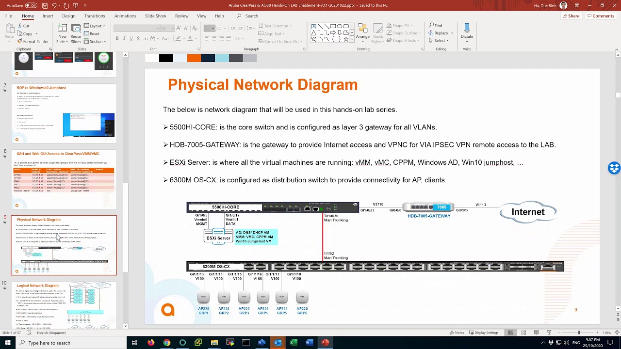 Remote Access to Aruba Singapore hands-on LAB via VIA IPSEC VPN guide ...