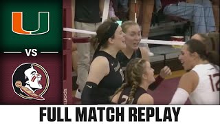 Miami vs. Florida State Full Match Replay | 2023 ACC Volleyball