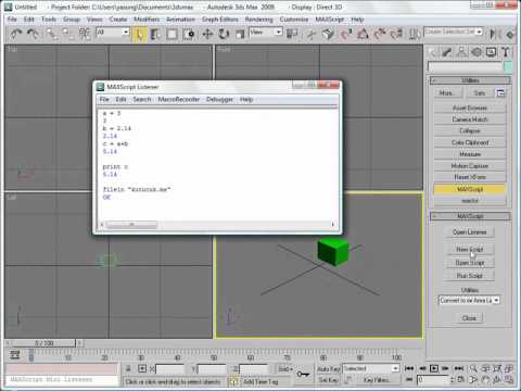 Maxscript Kodlamaya Giriş -  3ds Max Dersleri Videolu Anlatım Dersi 16