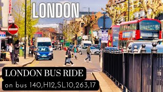 From Suburbs to Skyscrapers: Bus Ride Across London's Landscape