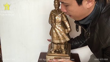 Tượng Trần Quốc Tuấn Khảm Ngũ Sắc cao 50cm