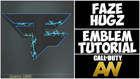 AW Lightning Faze HugZ Logo Emblem Tutorial : Advanced Warfare