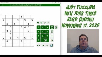 New York Times Hard Sudoku November 17 2025