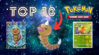 Top 10 EXPENSIVE Weedle Pokemon Cards 🐛 #top10 #weedle #pokemon