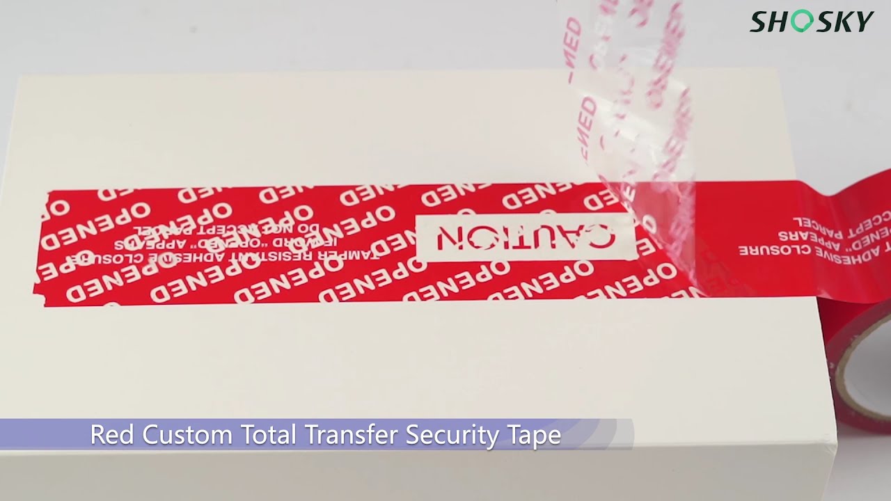 Red Custom Total Transfer Security Tape