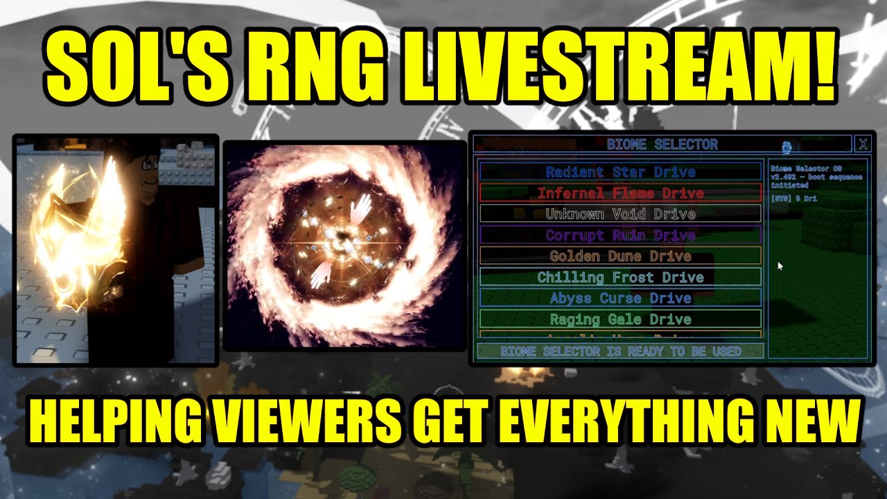 Sol Rng Remote Live! Helping Viewers Complete the New Sol's RNG Update! - YouTube